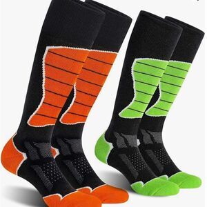 CELER SPORT‎ ski socks (2 pair) pink/purple size S womens NWT in packaging